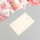 Бирка картон "Розовая акварель" набор 10 шт (5 видов) 4х6 см - фото 9688455