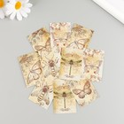 Бирка картон "Винтажная бабочка" набор 10 шт (5 видов) 4х6 см - Фото 2
