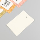 Бирка картон "Хенд мэйд", набор 10 шт (5 видов) 4х6 см - фото 9688463