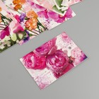Бирка картон "Акварельные цветы" набор 10 шт (5 видов) 4х6 см - Фото 3