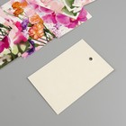 Бирка картон "Акварельные цветы" набор 10 шт (5 видов) 4х6 см - Фото 4