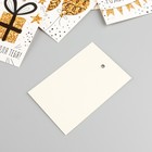 Бирка картон "Сюрприз", золото, набор 10 шт (5 видов) 4х6 см - Фото 4