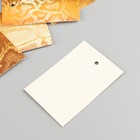 Бирка картон "Змеиная текстура", золото, набор 10 шт (5 видов) 4х6 см - Фото 4