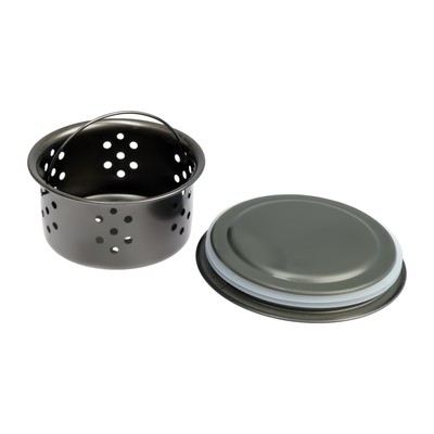 Мойка кухонная AFLORN AF95848F-L, врезная, левая, S=3 и 0.8 мм, 58×48×22 см, сифон, графит