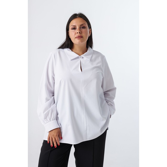 Блузка женская, размер 54, цвет белый - Фото 1