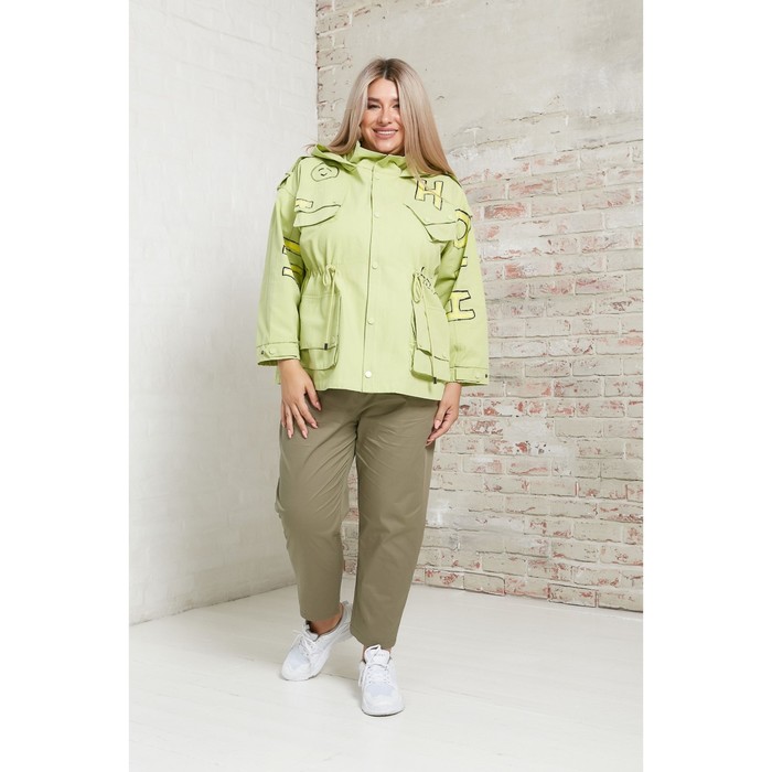 Брюки женские, размер 66, цвет хаки - Фото 1