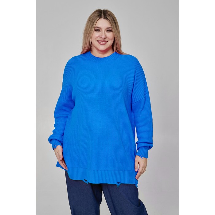Джемпер женский, размер 56, цвет голубой - Фото 1