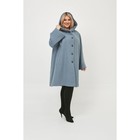 Пальто женское, размер 66, цвет голубой - Фото 2