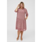 Платье женское, размер 52, цвет розовый - Фото 2