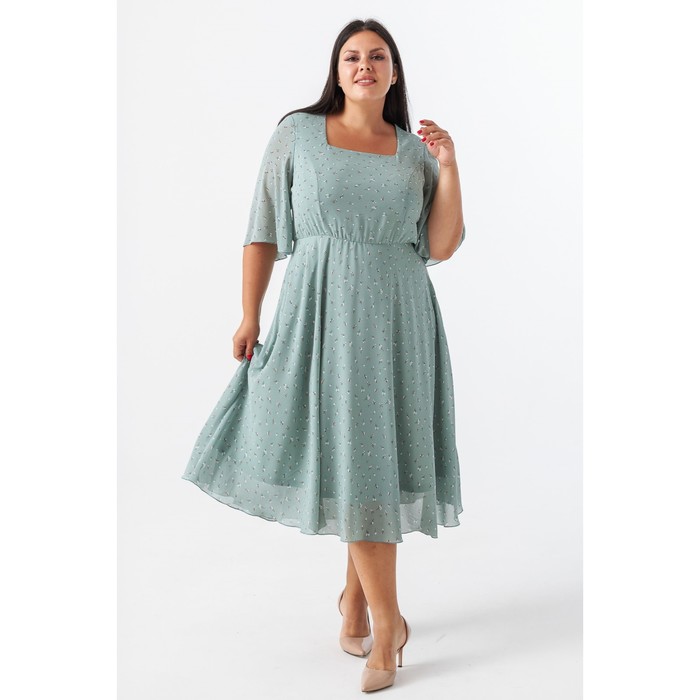 Платье женское, размер 54, цвет светло-зелёный - Фото 1