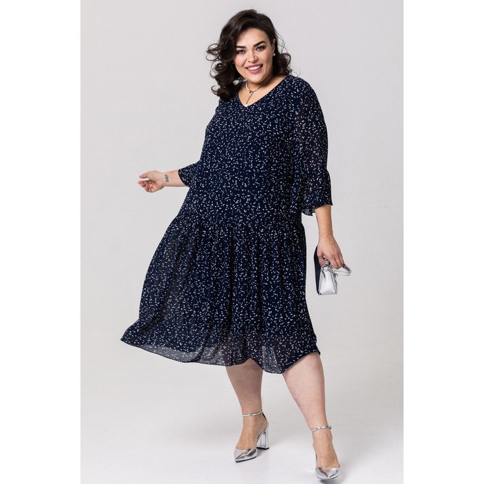 Платье женское, размер 54, цвет тёмно-синий - Фото 1