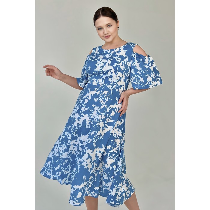 Платье женское, размер 58, цвет голубой - Фото 1