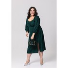 Платье женское, размер 62, цвет зелёный - Фото 2