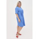 Платье женское, размер 62, цвет синий - Фото 3