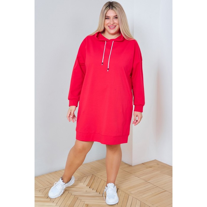 Платье женское, размер 64, цвет красный - Фото 1
