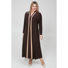 Платье женское, размер 66, цвет тёмно-коричневый