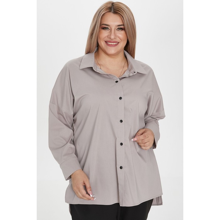 Рубашка женская, размер 62, цвет серый - Фото 1