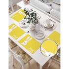 Комплект салфеток для сервировки стола «Пасхальный кролик», прямоугольные, размер 32х46 см, 4 шт - Фото 2