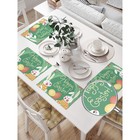 Комплект салфеток для сервировки стола «Семейная пары зайчиков», прямоугольные, размер 32х46 см, 4 шт - Фото 2