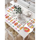 Комплект салфеток для сервировки стола «Раскраска пасхальных яиц», прямоугольные, размер 32х46 см, 4 шт - Фото 2