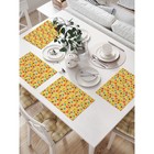 Комплект салфеток для сервировки стола «Геометрические узоры на яйцах», прямоугольные, размер 32х46 см, 4 шт - Фото 1