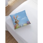Наволочка декоративная «Заяц с пасхальной корзинкой», на молнии, размер 45х45 см - Фото 2