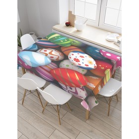 Скатерть на стол с рисунком «Пасхальные яйца», размер 120x145 см
