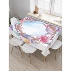 Скатерть на стол с рисунком «Пасхальный венок», размер 120x145 см - Фото 1