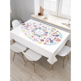 Скатерть на стол «Пасхальные символы», прямоугольная, сатен, размер 120х145 см