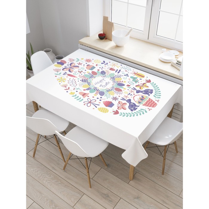 Скатерть на стол «Пасхальные символы», прямоугольная, сатен, размер 120х145 см - Фото 1