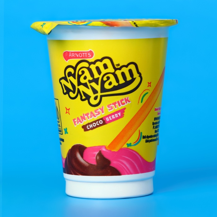 Бисквитные палочки Nyam Nyam Fantasy Stik со вкусом шоколада и ягод, 25 г