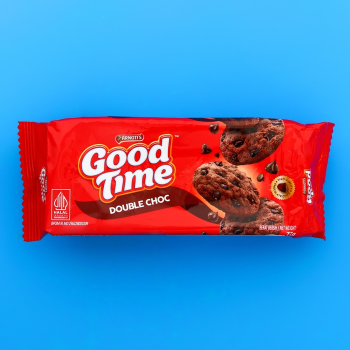 Печенье Good Time со вкусом двойного шоколада 72 г - Фото 1