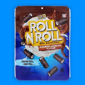 Вафельные роллы Iyes Roll N Roll Mini со вкусом печенья с кремом, 40 г