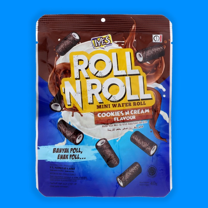 

Вафельные роллы Iyes Roll N Roll Mini со вкусом печенья с кремом, 40 г