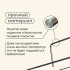 Решётка - гриль универсальная maclay, 36х24 см, хромированная сталь, для мангала - Фото 4