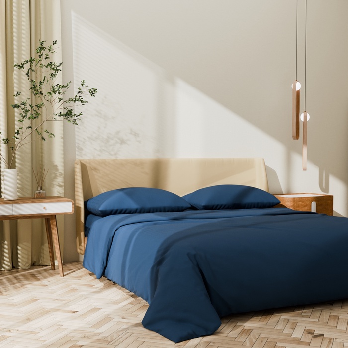 Постельное бельё LoveLife евро Sea depth 200х217см, 225х240см, 50х70см-2шт, 100%хлопок, сатин, 125г/м² - Фото 1