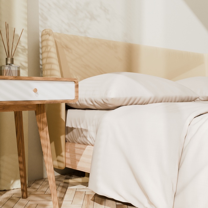 Постельное бельё евро LoveLife Ivory, сатин