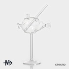 Бокал для коктейля Magistro «Фугу», 200 мл, 8×21 см, стекло, прозрачный - Фото 2