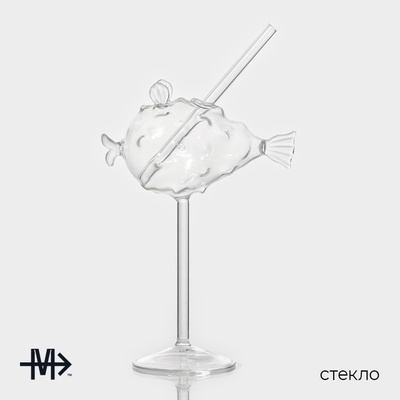 Бокал для коктейля Magistro «Фугу», 200 мл, 8×21 см, стекло, прозрачный