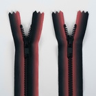 Молния «Трактор», №5, неразъёмная, замок автомат, 18 см, красная, чёрная - Фото 3