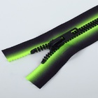 Молния «Трактор», №5, разъёмная, замок автомат, 50 см, зелёная, чёрная - Фото 2