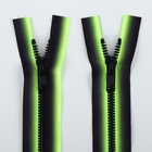 Молния «Трактор», №5, разъёмная, замок автомат, 50 см, зелёная, чёрная - Фото 3