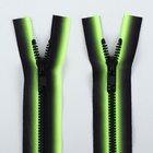 Молния «Трактор», №5, разъёмная, замок автомат, 80 см, зелёная, чёрная - Фото 3