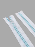 Молния «Спираль», №5, разъёмная, замок автомат, 70 см, белая, голубая - Фото 3