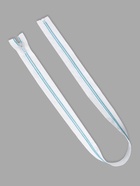 Молния «Спираль», №5, разъёмная, замок автомат, 80 см, белая, голубая - Фото 2