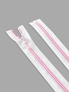 Молния «Спираль», №5, разъёмная, замок автомат, 40 см, белая, розовая - Фото 3