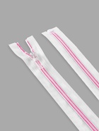 Молния «Спираль», №5, разъёмная, замок автомат, 50 см, белая, розовая - Фото 3