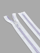 Молния «Спираль», №5, разъёмная, замок автомат, 60 см, белая, сиреневая - Фото 3