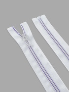 Молния «Спираль», №5, разъёмная, замок автомат, 80 см, белая, сиреневая - Фото 3