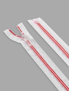 Молния «Спираль», №5, разъёмная, замок автомат, 40 см, белая, красная - Фото 3